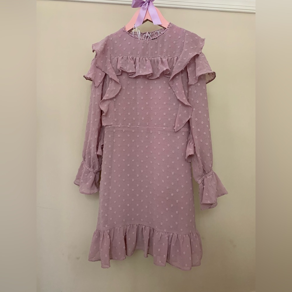 Girls Lilac Bardot Junior Dress, size 10